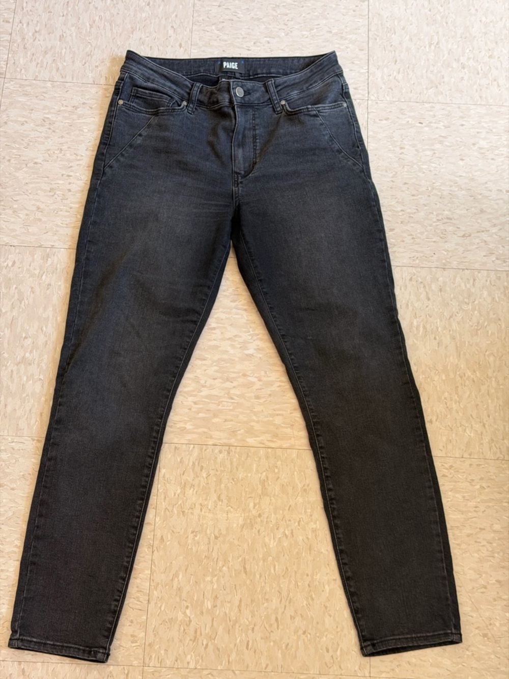 PAIGE Black Denim Hoxton Ankle Jeans Pants Women’s Size 29 Excellent Condition